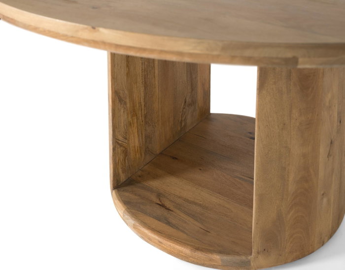 GINER Y COLOMER Mesa redonda de madera de mango 150 cm